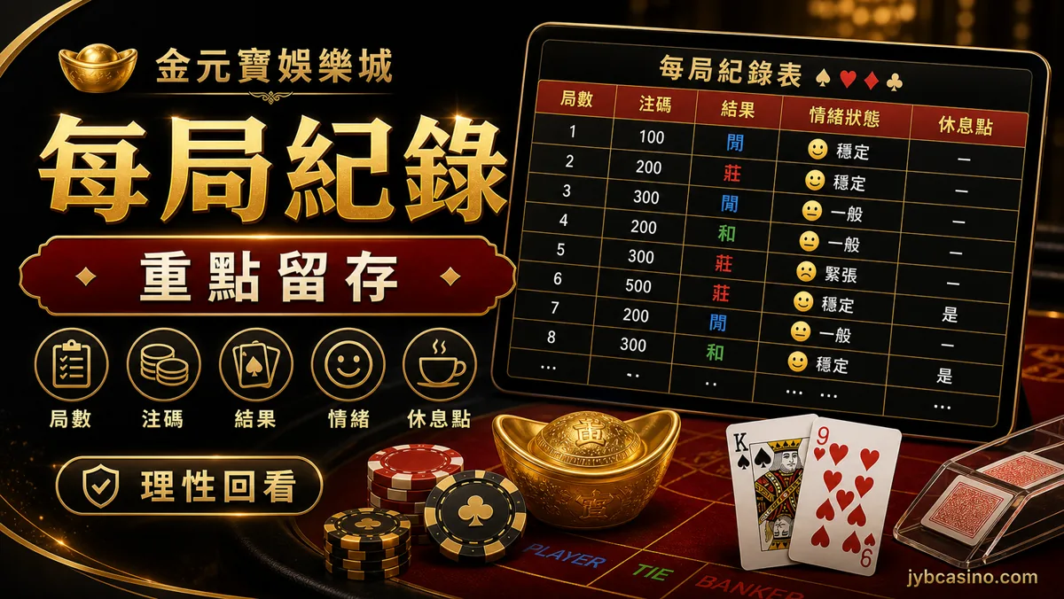 實戰紀錄表：每局重點留存