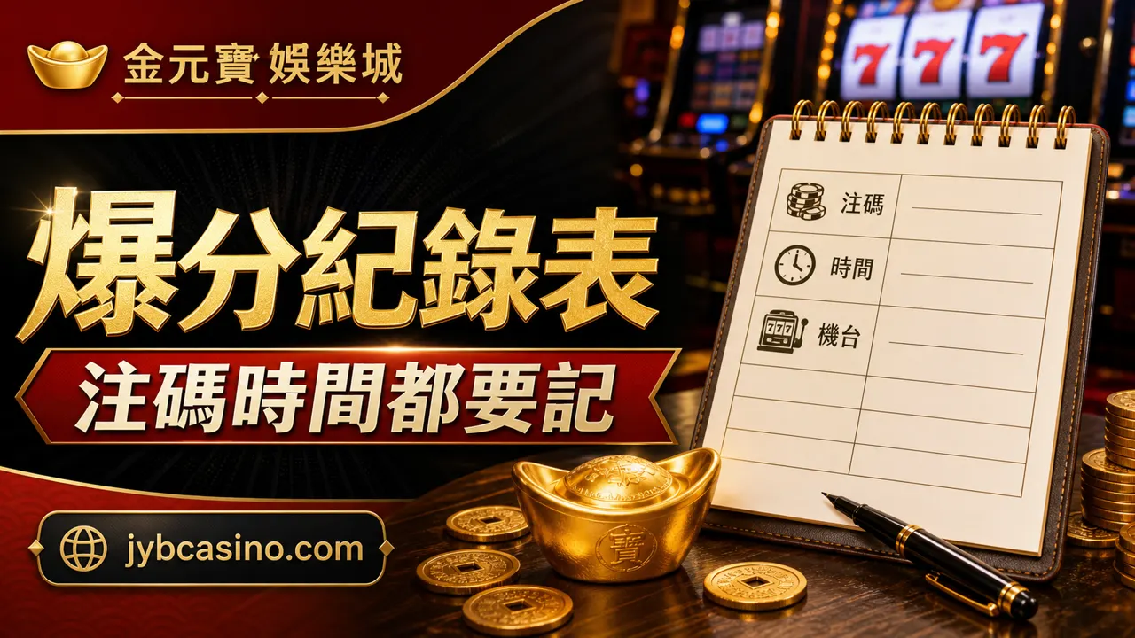 爆分紀錄表：注碼時間都要記