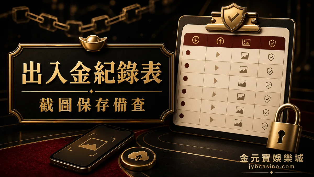 金元寶娛樂城 USDT 出入金紀錄表，呈現交易哈希、時間、金額與狀態保存