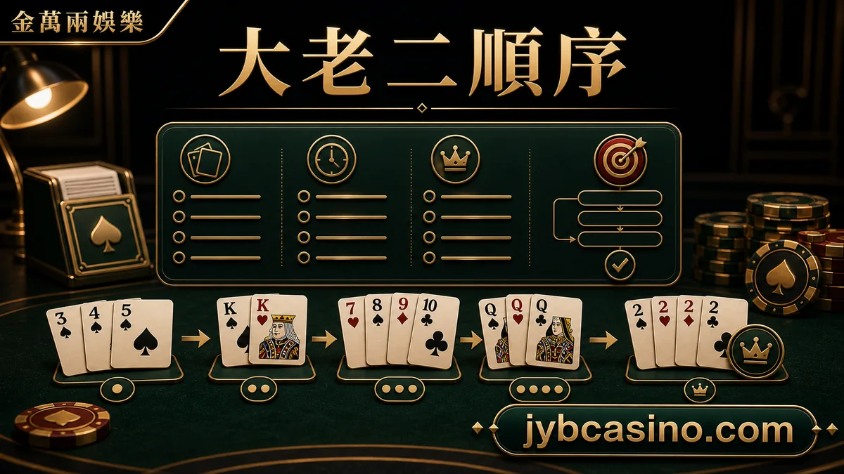 金萬兩娛樂 大老二順序，大老二牌序與出牌順序的文章插圖。
