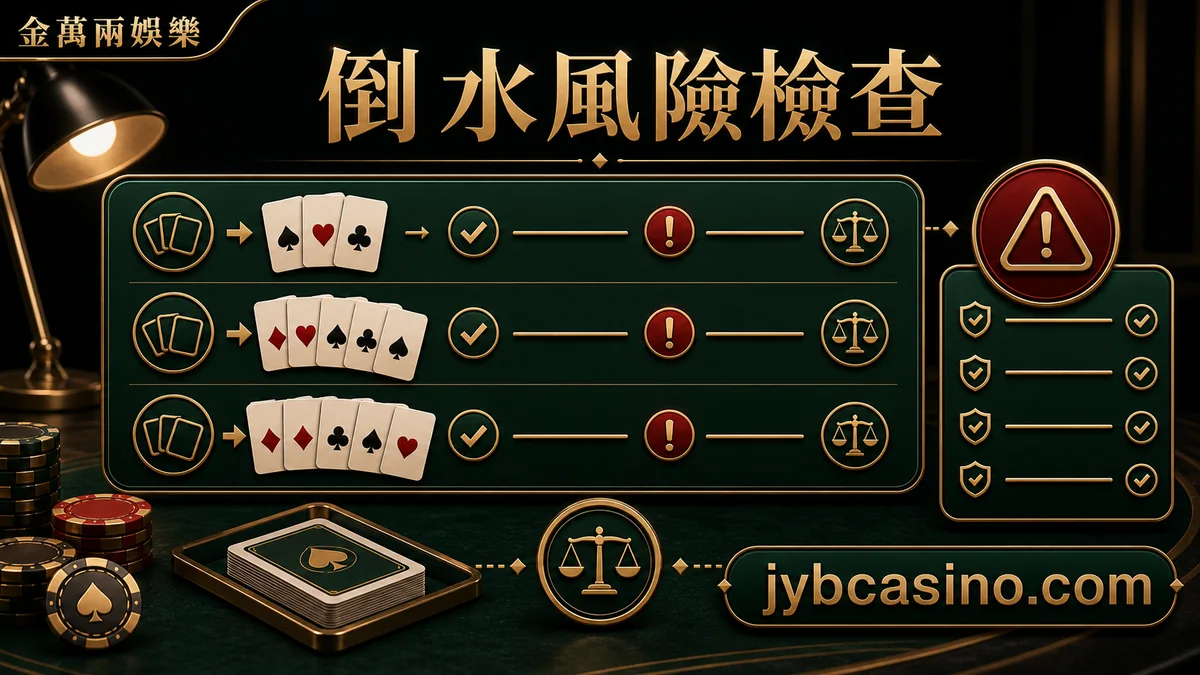 金萬兩娛樂 倒水風險檢查，倒水風險與排牌檢查的文章插圖。
