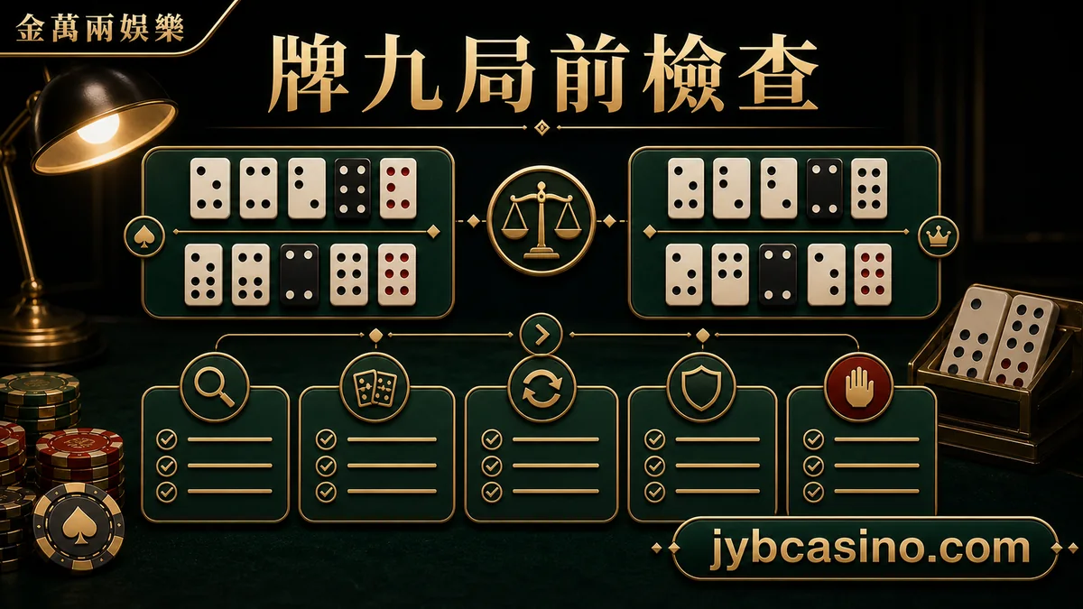 金萬兩娛樂 牌九局前檢查，局前風險、預算與停手檢查的文章插圖。