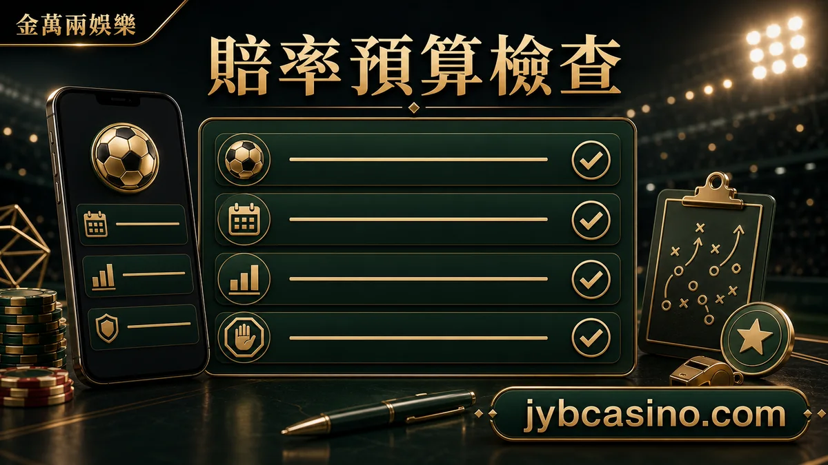 金萬兩娛樂 賠率預算檢查，賠率閱讀、注碼與預算停損的文章插圖。