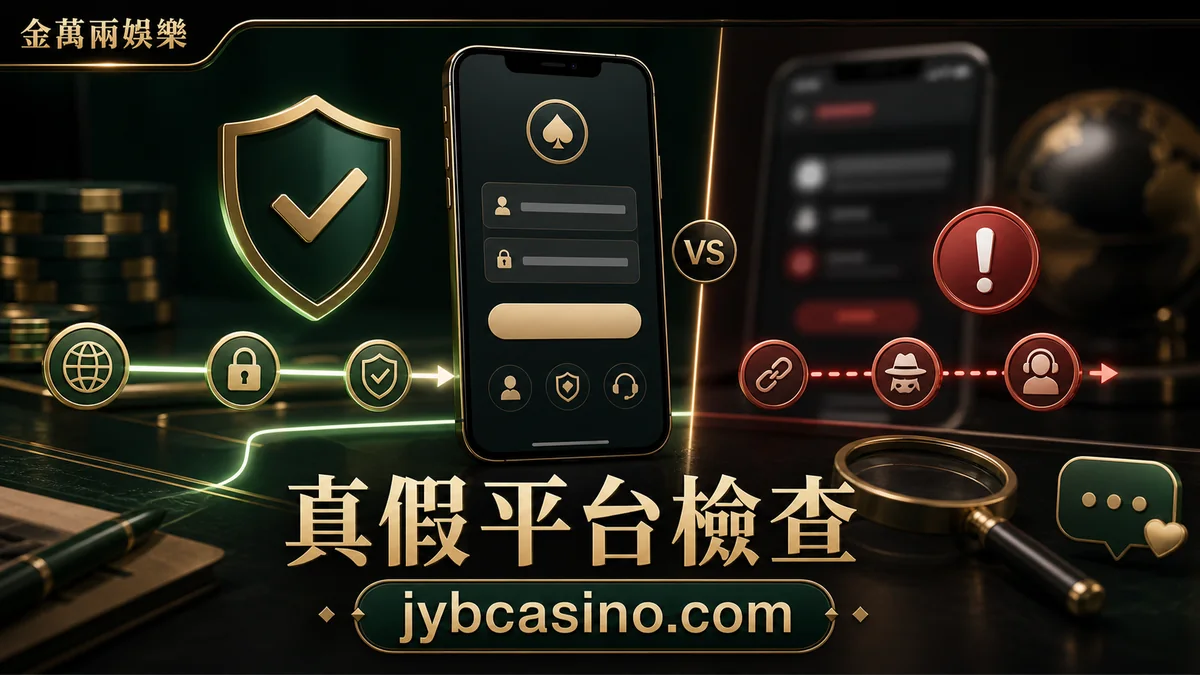 金萬兩娛樂 真假平台檢查，網址、客服與平台資訊核對的文章插圖。