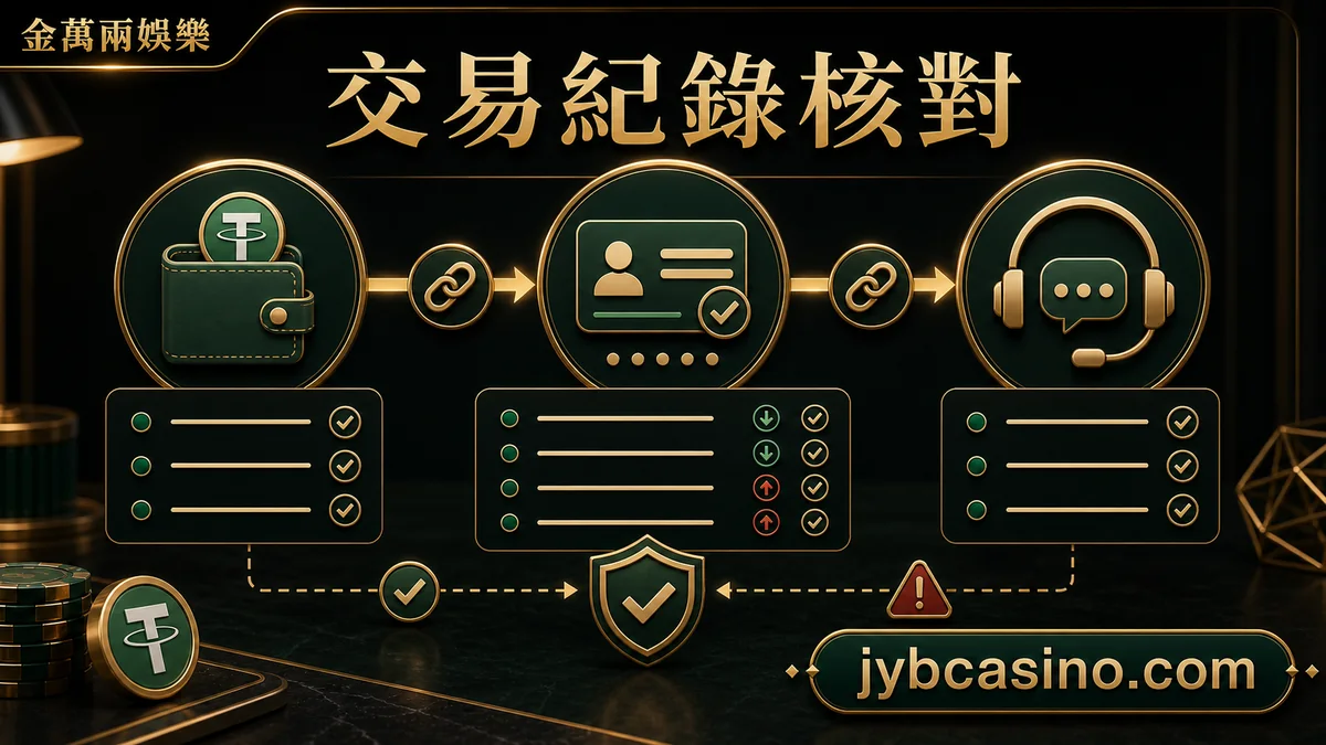 金萬兩娛樂 交易紀錄核對，交易紀錄、時間與金額核對的文章插圖。